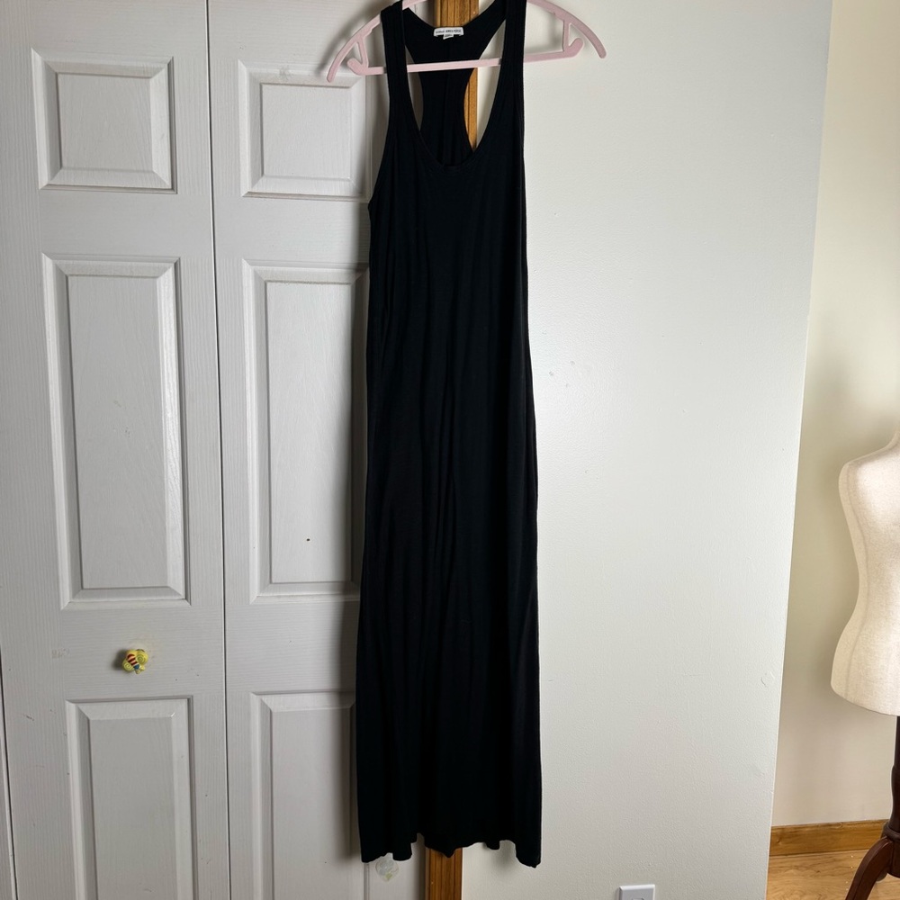 James Perse Black Sleeveless Maxi Dress